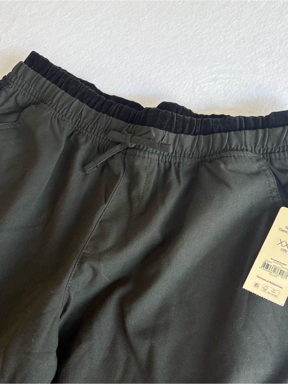Weekend Academy Teen’s Black Wide-Leg Pants Relaxed Fit Elastic Waist Pockets 18